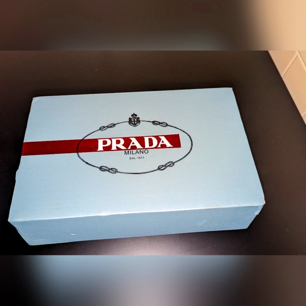 Prada Block Heel Patent Leather Pumps